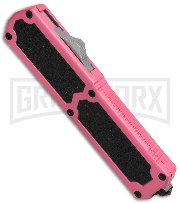 Titan Pink D/A OTF Automatic Knife - Dagger Satin Plain - Image 2
