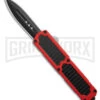 Titan Red D/A OTF Sim Carbon Fiber Automatic Knife - Dagger Black