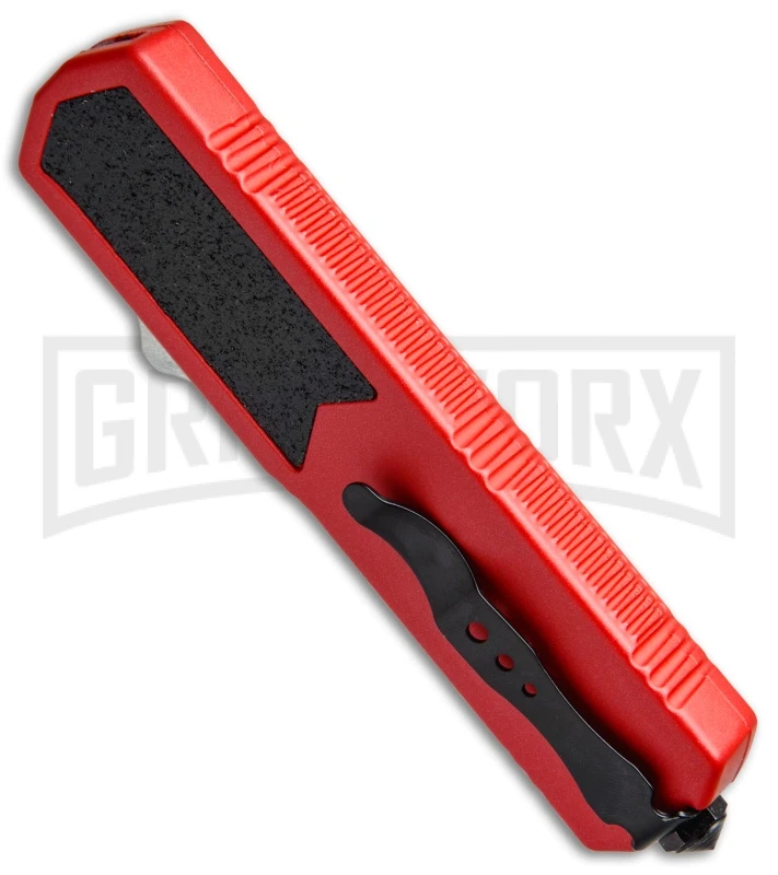 Titan Red D/A OTF Automatic Knife - Dagger Black Serr - Image 3