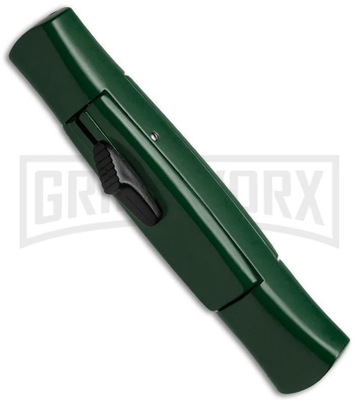 AKC 077 Concord Dark Green OTF Automatic Knife - Black Plain - Image 2