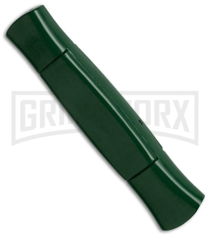 AKC 077 Concord Dark Green OTF Automatic Knife - Black Plain - Image 3