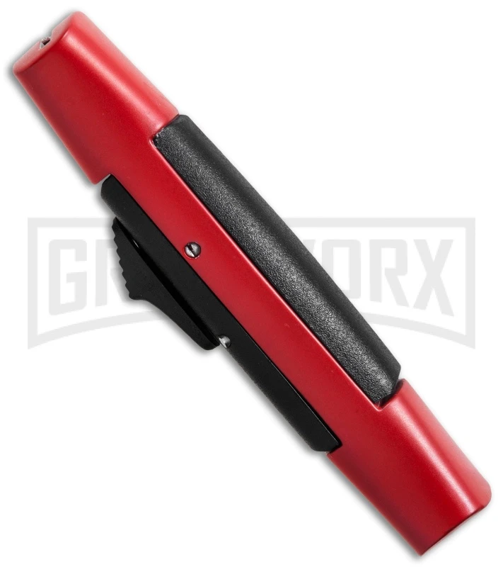 AKC Concord Red/Black OTF Automatic Knife - Satin Flat - Image 3