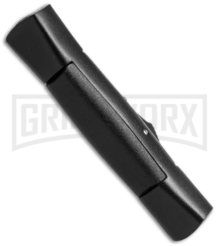 AKC Stubby Black OTF Automatic Knife - Polish Plain - Image 2