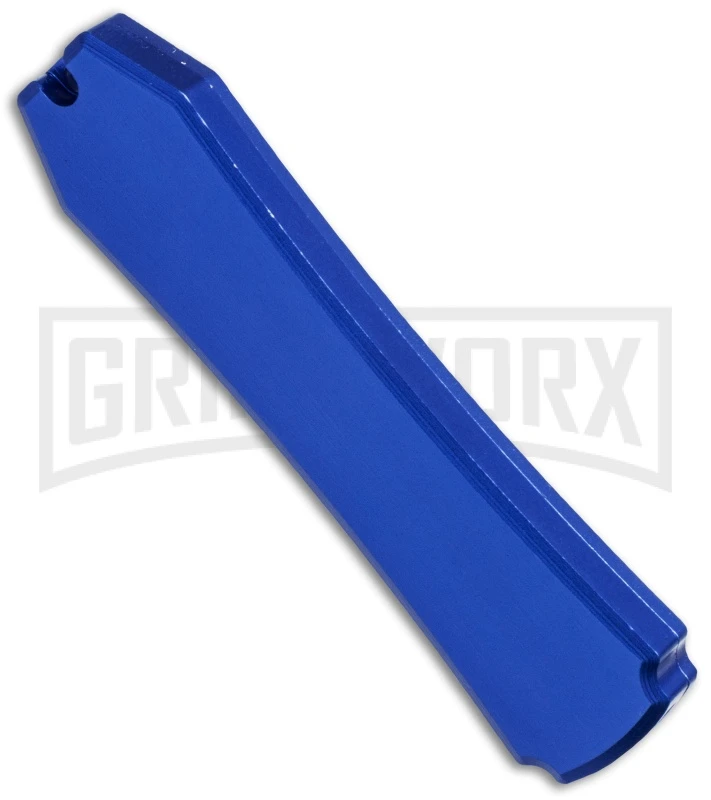 Coffin Blaster Metallic Blue DA/OTF Automatic Knife - Bead Blast Plain - Image 2