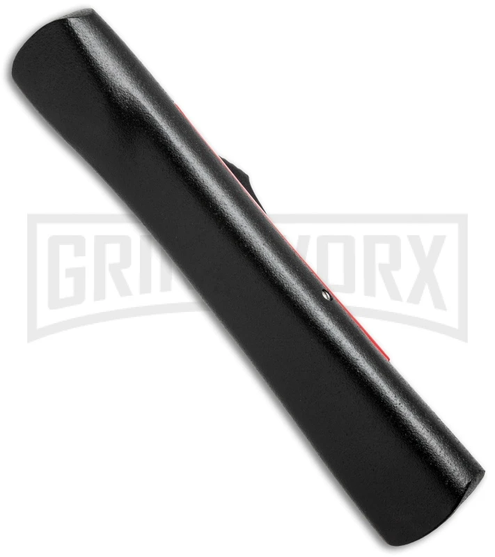 AKC Concord Black/Red OTF Automatic Knife - Dagger Satin Plain - Image 2