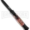 AKC Concord Snake Skin OTF Automatic Knife - Dagger Black Plain
