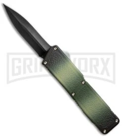 Lightning Camo D/A OTF Automatic Knife - Black Dagger