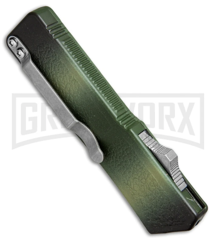 Lightning Camo D/A OTF Automatic Knife - Black Dagger - Image 2