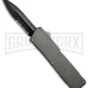 Lightning Gray D/A OTF Automatic Knife - Black Dagger Serr