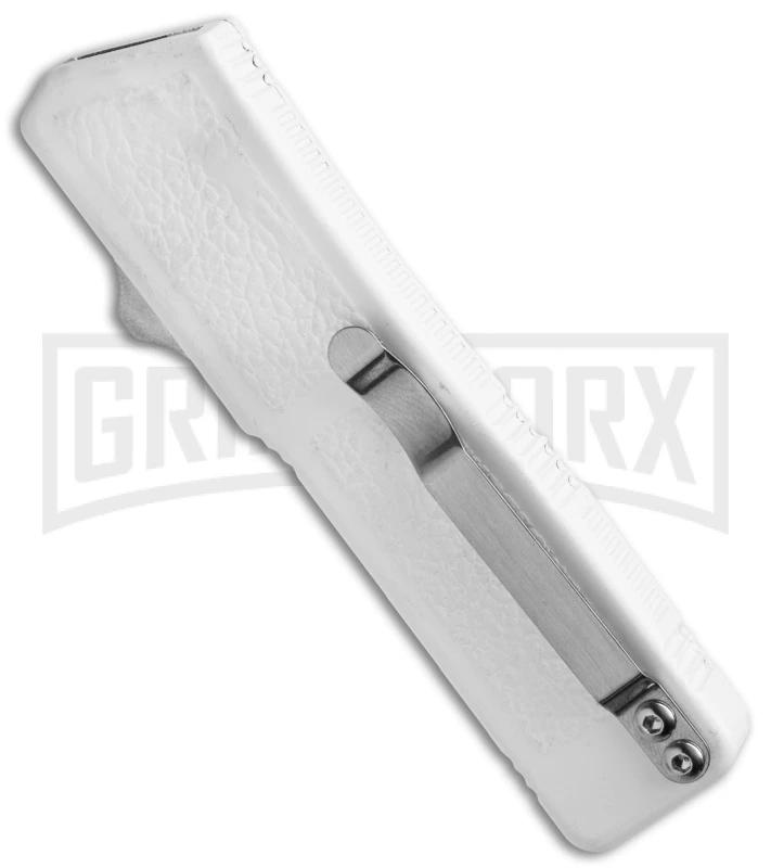 Lightning White D/A OTF Automatic Knife - Black Serr - Image 2