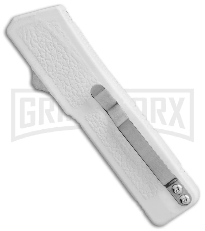 Lightning White D/A OTF Automatic Knife - Satin Plain - Image 2