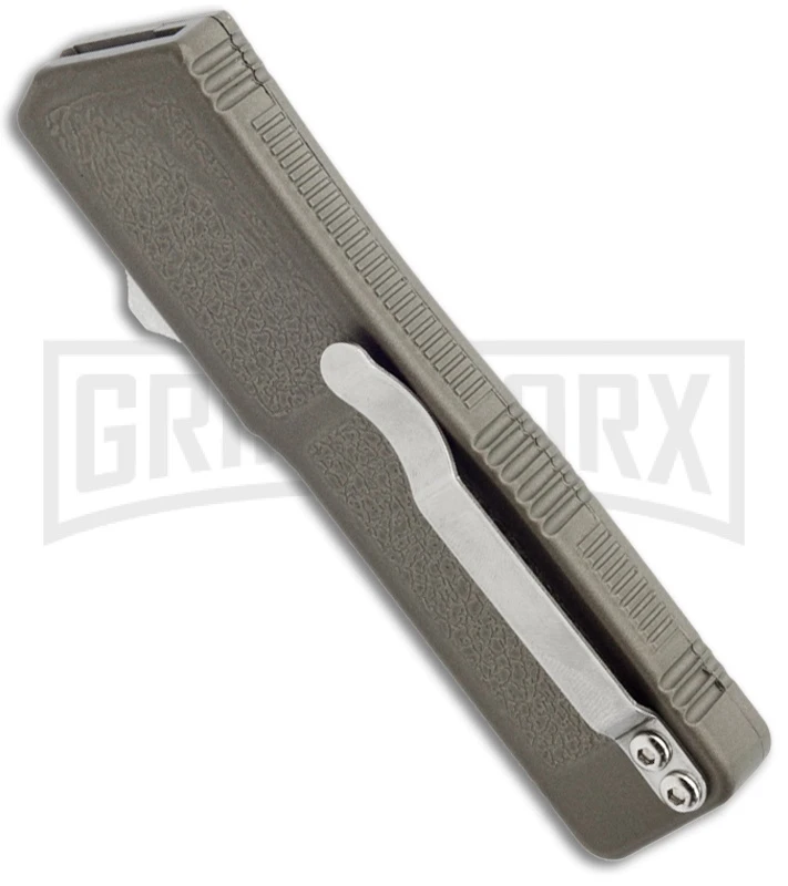 Lightning Grey D/A OTF Automatic Knife - Satin Serr - Image 2