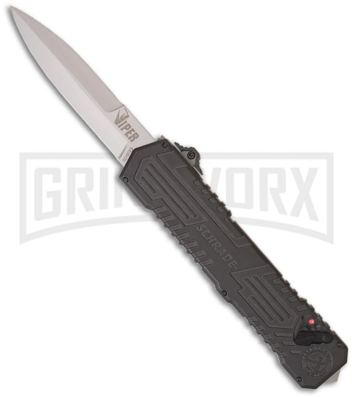 Schrade Viper SCHOTF3 OTF Assisted Opening Knife - Bead Blast Plain