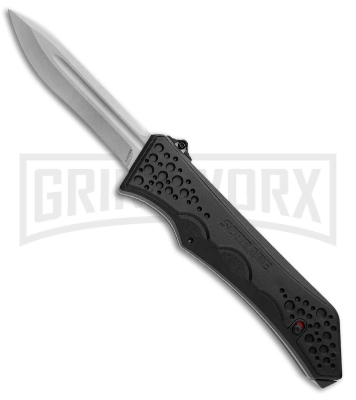 Schrade SCHOTF6 Spear Point OTF Spring Assisted Knife - Bead Blast Plain