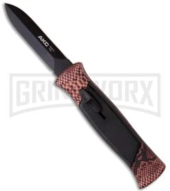 AKC 777 Blackfinger Snake OTF Automatic Knife - Dagger Black Plain