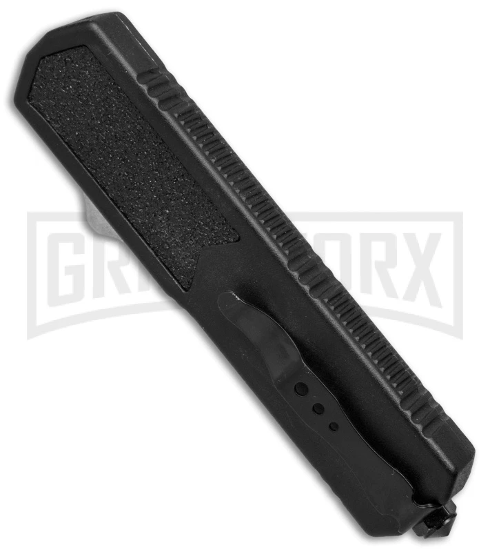 Titan Black D/A OTF Automatic Knife - Tanto Satin Plain - Image 3