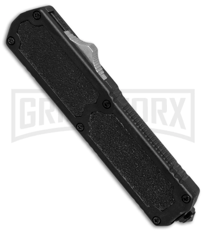 Titan Black D/A OTF Automatic Knife - Tanto Satin Plain - Image 2