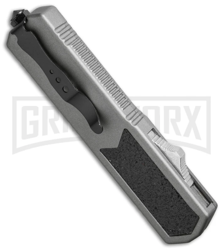 Titan Gray D/A OTF Automatic Knife - Dagger Black - Image 2